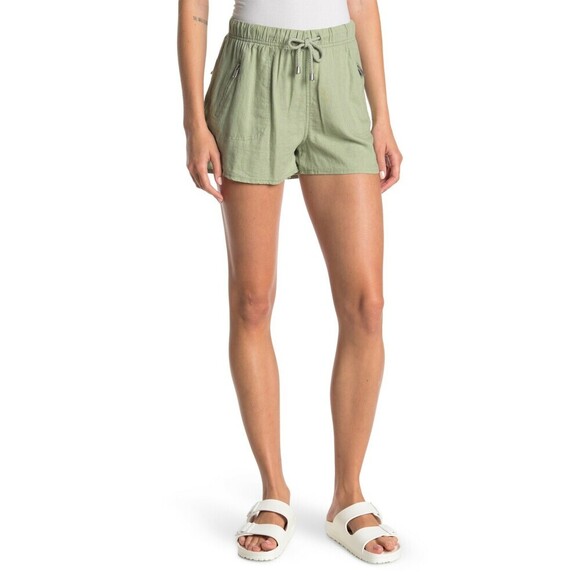 BLANKNYC Pants - BlankNYC Linen Blend Drawstring Shorts In Moss Green Size 31 $78